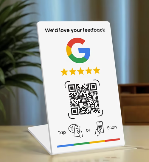 NFC Stand Karte + QR-Code