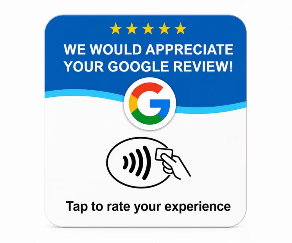 NFC Tap Google Bewertungskarte